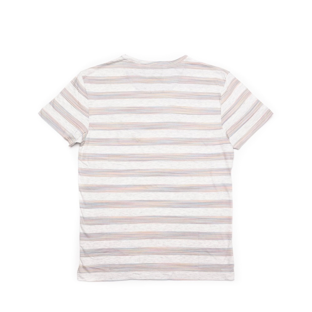 Bellfield Hubbards beige striped chest pocket short sleeve t-shirt tee shirt top - Picture 7 of 7